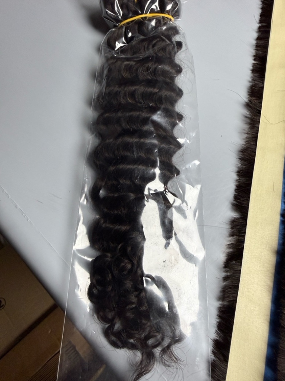 45 cm Deep Wave Human Hair Extensions - natural color - Unbranded